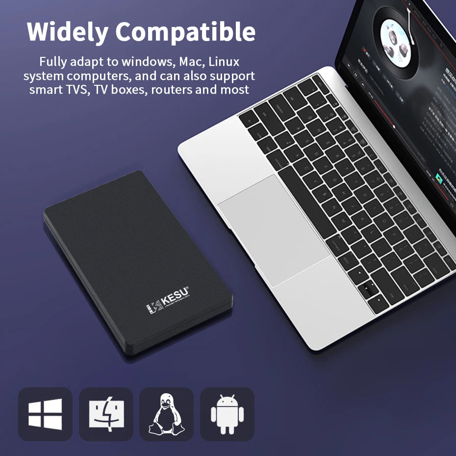 KESU 2.5-Inch Portable External HDD - USB 3.0, PS4 Compatible, 500GB-2TB