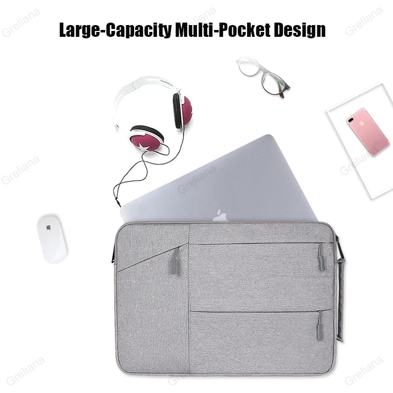 Greliana Waterproof Laptop Briefcase 13.3-15.6 Inch - MacBook & Multi-Brand