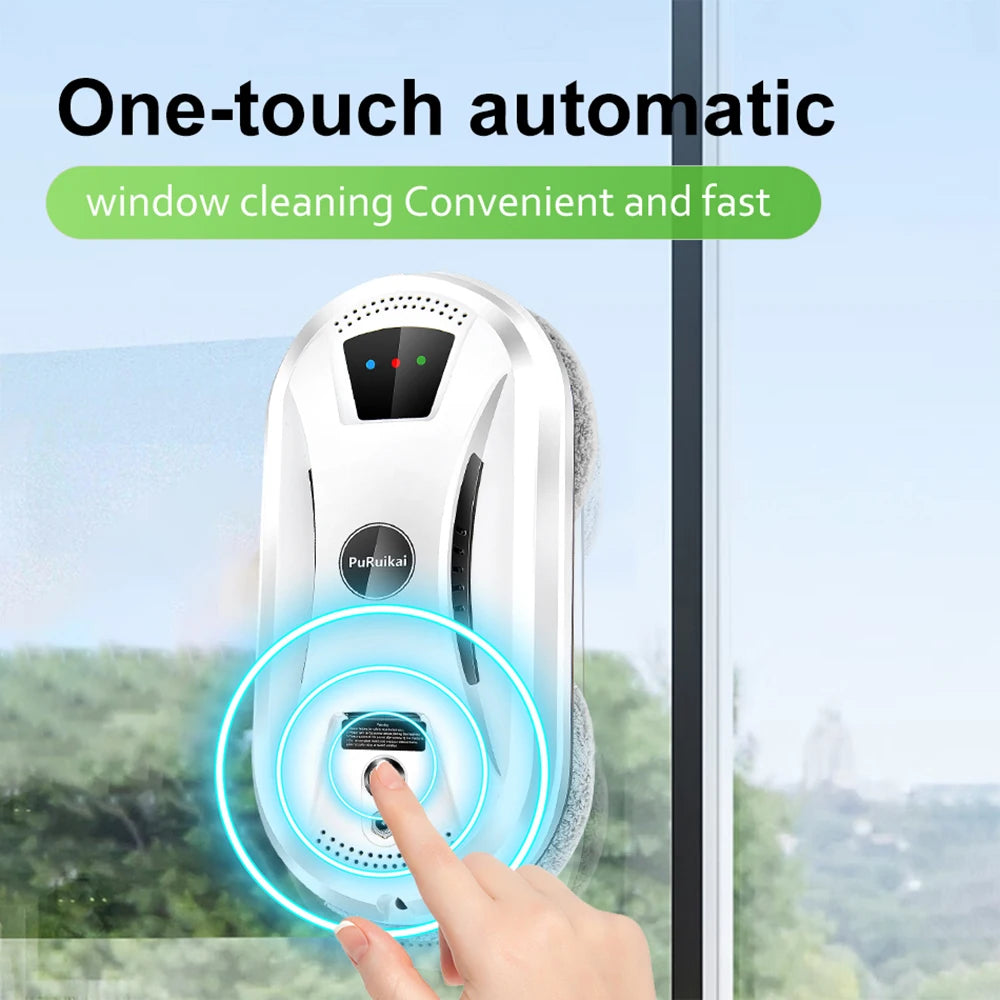 PuRuiKai N361 Window Cleaning Robot - High Suction, Anti-Fall & Remote
