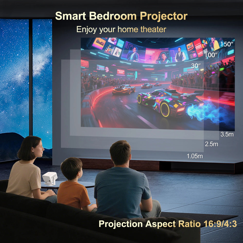 Velec TP350 NTV Smart Projector - Native 1080P, 650ANSI, Android 13
