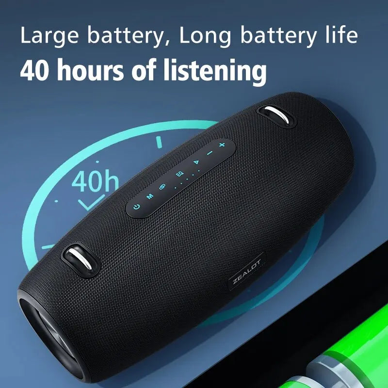 ZEALOT S67 60W Outdoor Party Bluetooth Speaker - 14400mAh, 3D Stereo