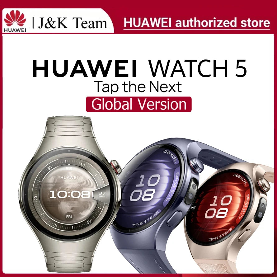 HUAWEI WATCH 5 eSIM Smartwatch - X-TAP Multi-Sensing, Health MOT & SpO2