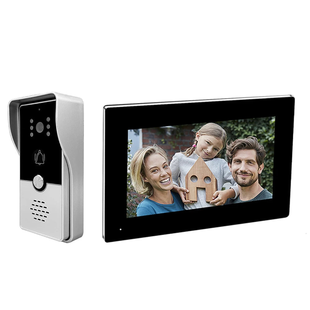 7-Inch Wired Video Intercom System - CMOS Colour Doorbell & HDMI Monitor
