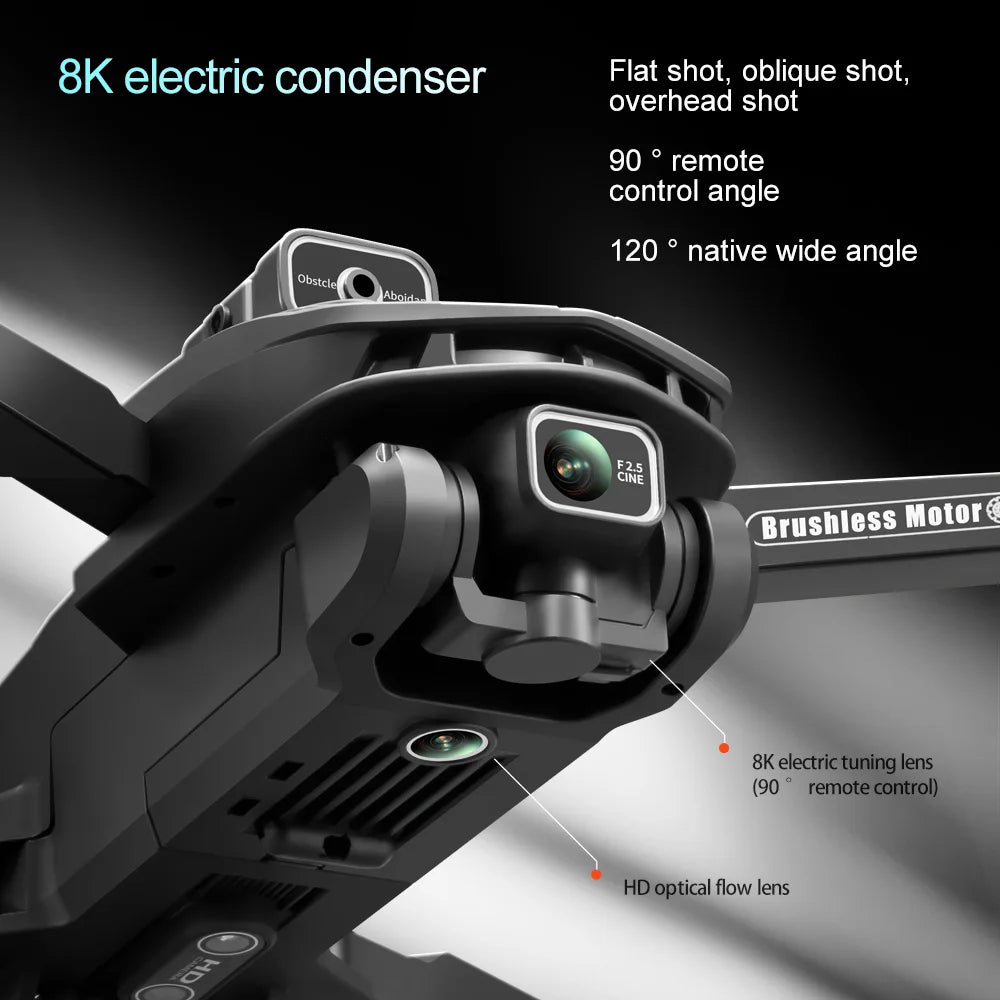 V168 Pro MAX GPS Drone 2025 - 8K, 360° Avoidance, Brushless, 5G FPV Screen
