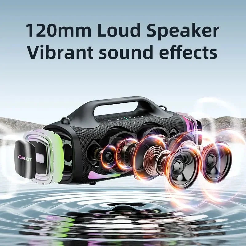 Zealot S79 Party Speaker - 24,000mAh, Bluetooth 5.3, 24-Hour Playtime