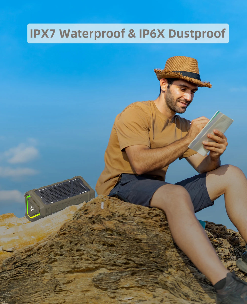 MLOVE P3 40W Bluetooth 5.3 Speaker - IPX7 Waterproof Outdoor Sound