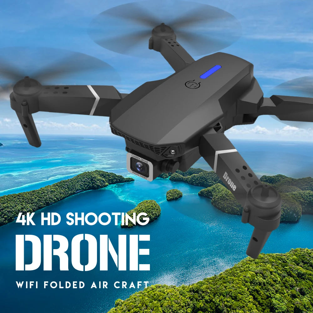 E88 Pro 4K Foldable RC Drone 2024 - 1080P, WiFi FPV & Height Hold