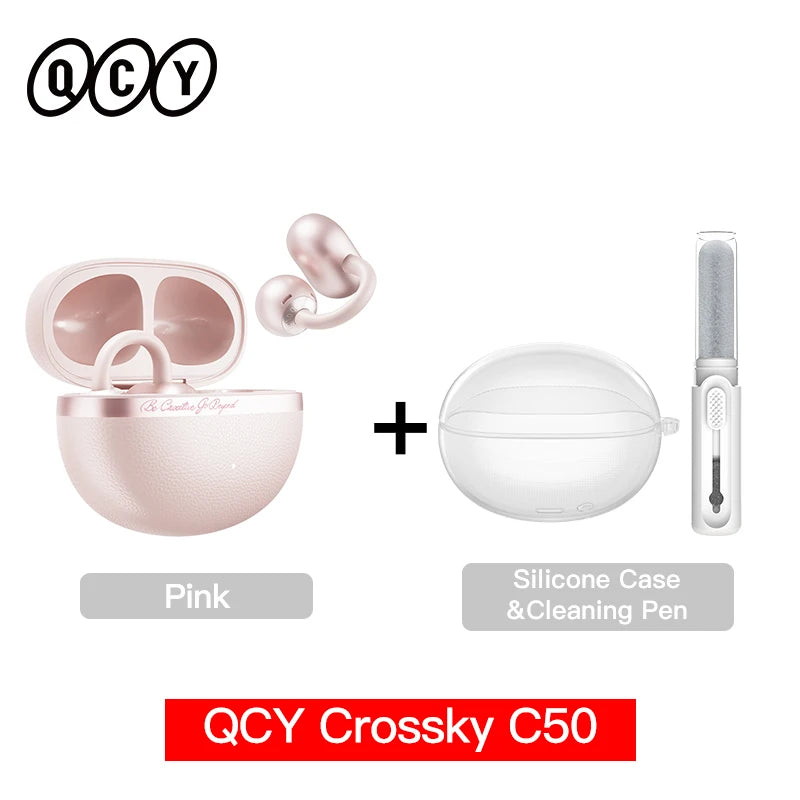 QCY Crossky C50 Open-Ear Bluetooth 6.0 Earbuds - 4 Mic AI, 10.8mm, 35H