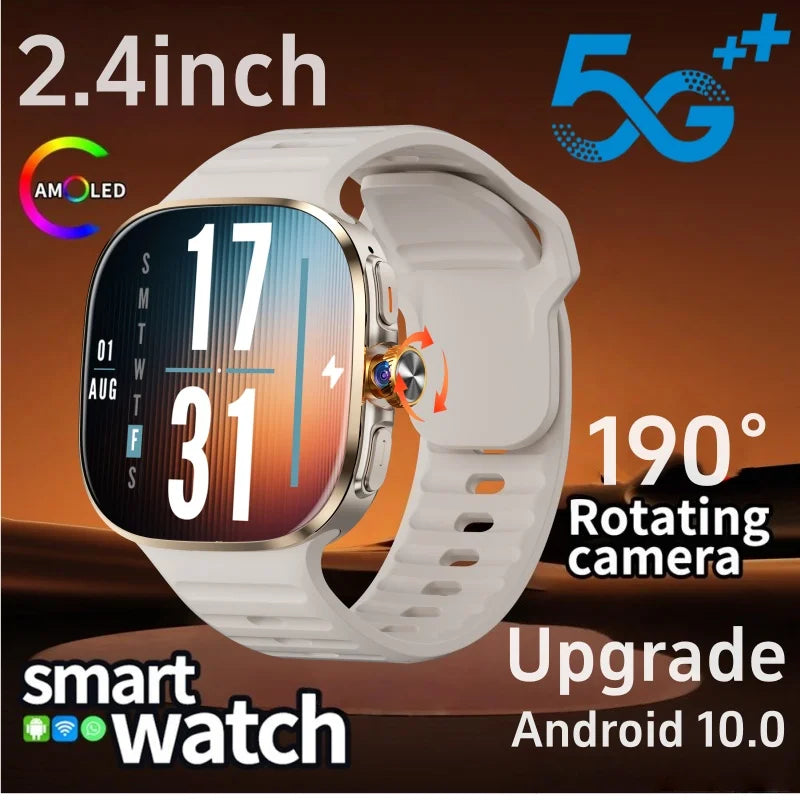 M99 5G Smartwatch - 2.4" AMOLED, 900W Rotating Camera, 2100mAh NFC GPS