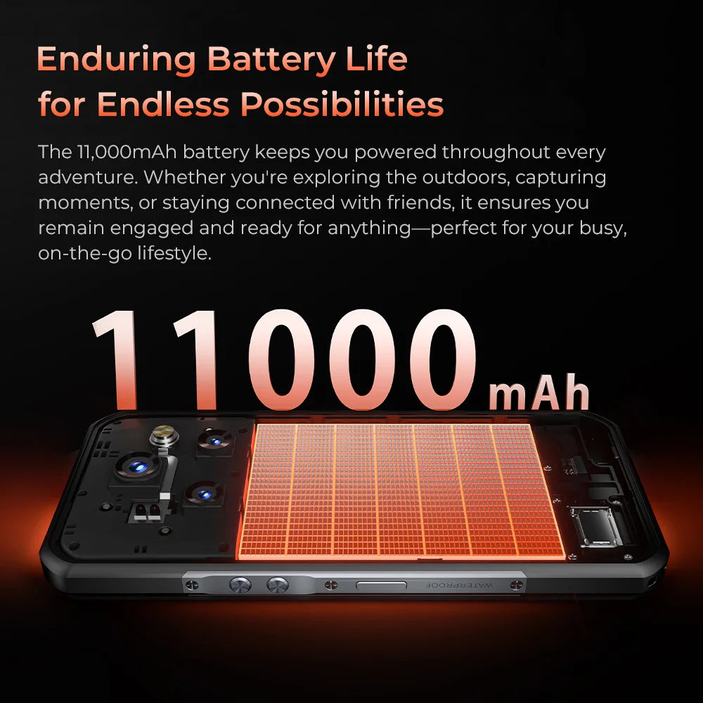 Oukitel WP55 Pro 5G Rugged Phone - 48GB RAM, 11000mAh, 33W, 108MP, 6.6"