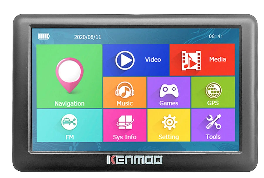 KKENMOO 5-Inch GPS Navigator 2026 - Europe/Russia Maps, FM Transmitter, CE