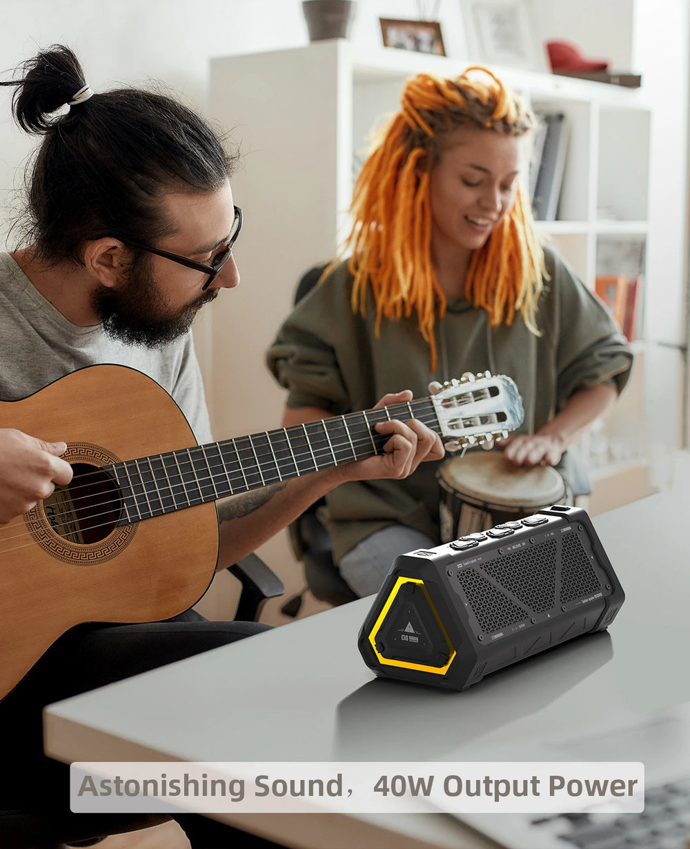 MLOVE P3 40W Bluetooth 5.3 Speaker - IPX7 Waterproof Outdoor Sound