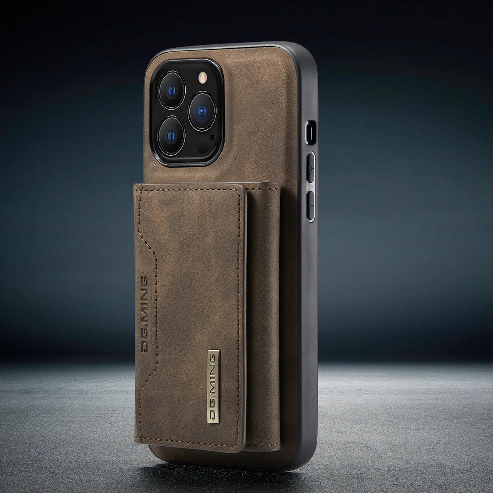 HQBBRO 2-in-1 Magnetic Leather Wallet Case - iPhone 11-17 Pro Max, Card Holder