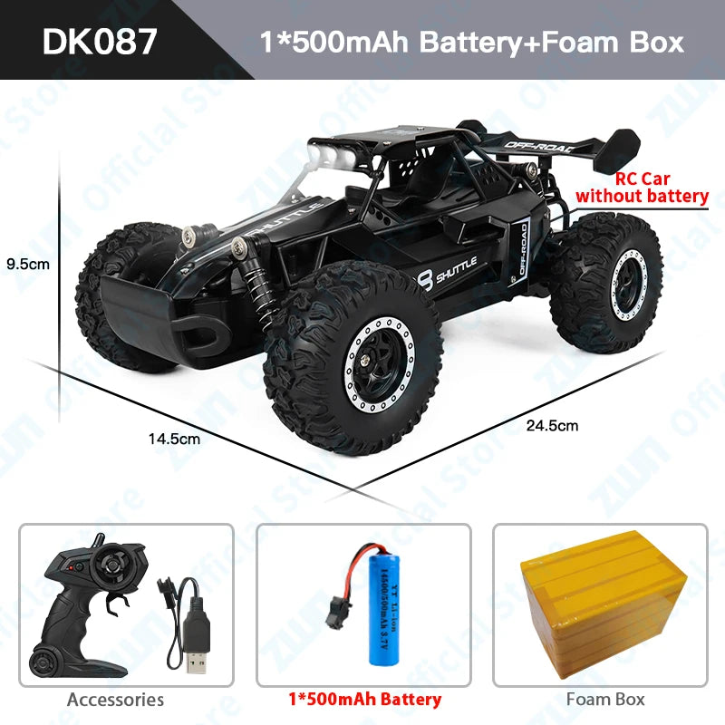 ZWN 2WD Off-Road RC Climbing Car - LED Remote Control Truck