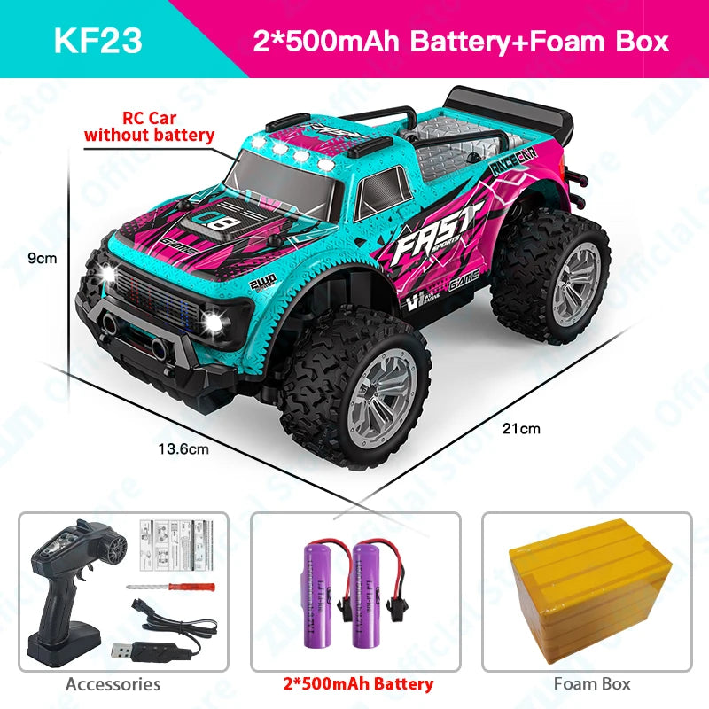 ZWN 2WD Off-Road RC Climbing Car - LED Remote Control Truck