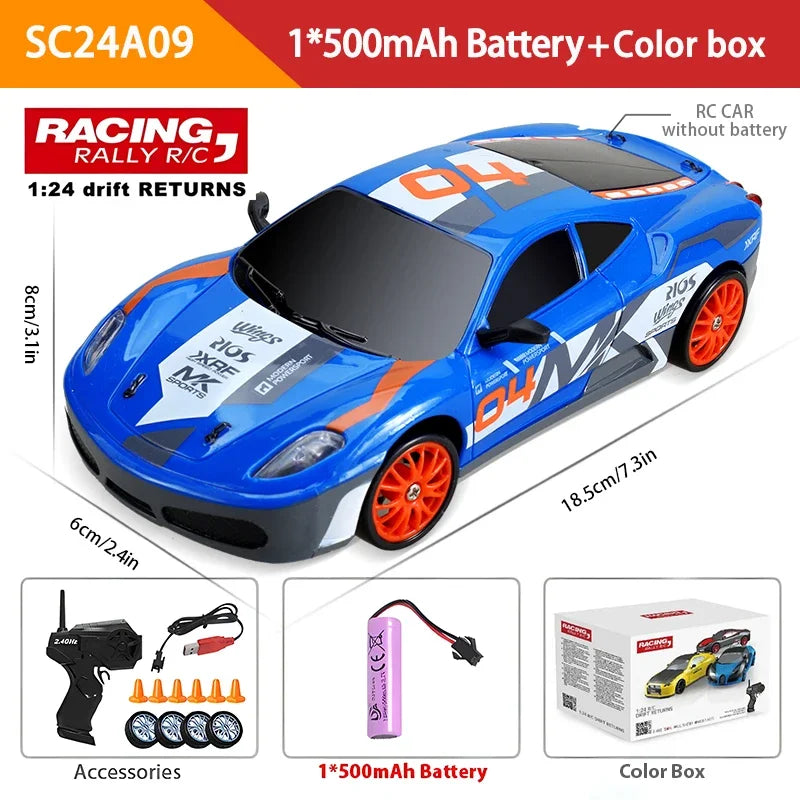 WLtoys 4WD RC Drift Car - AE86 / GTR Style LED Racer