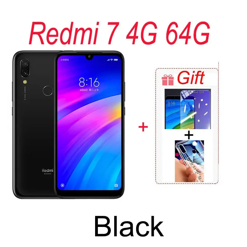 Xiaomi Redmi 7 Global ROM - 4GB/64GB, 6.81-Inch, 4000mAh, Rear Fingerprint