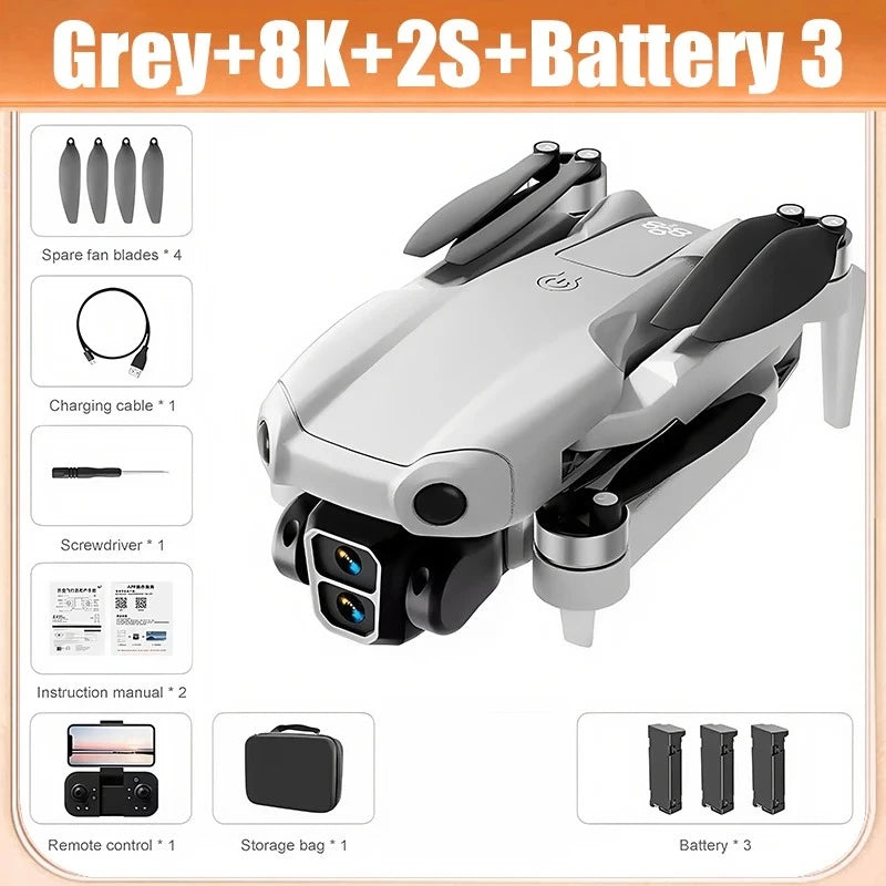A888 Pro 4K/6K Drone - ESC Dual Camera, Optical Flow, 3-Side Avoidance