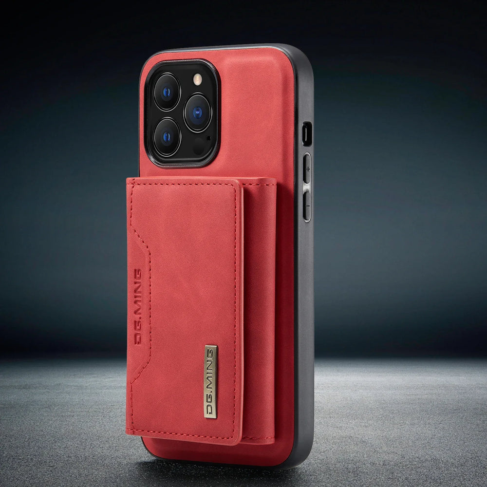 HQBBRO 2-in-1 Magnetic Leather Wallet Case - iPhone 11-17 Pro Max, Card Holder