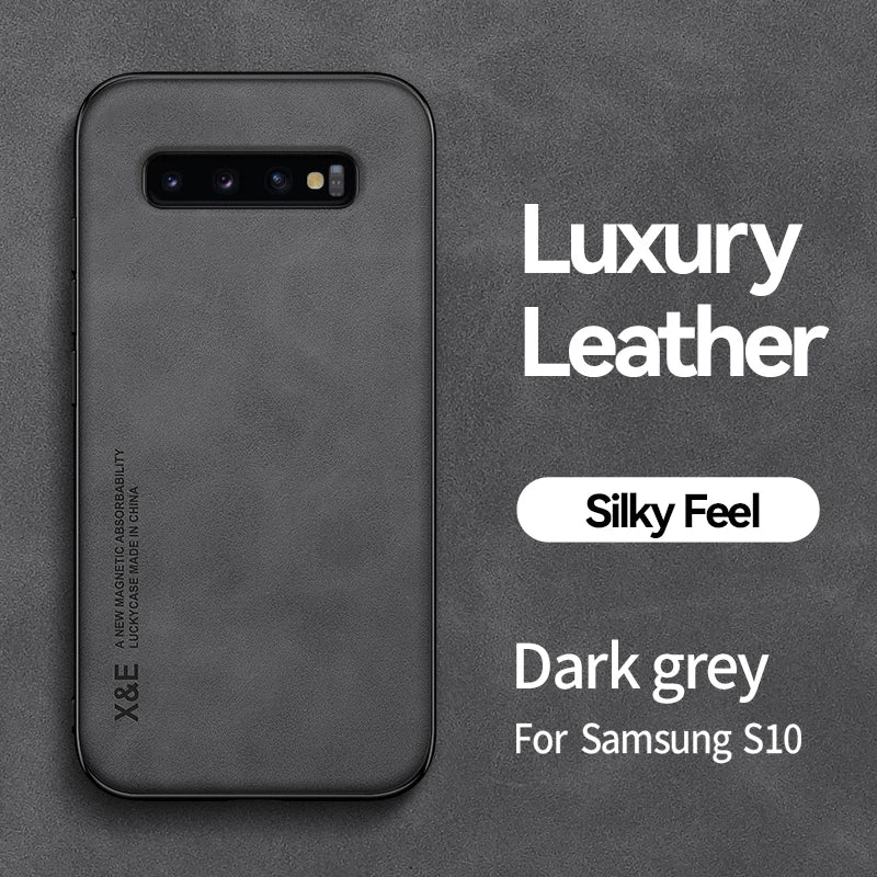 Peaktop Magnetic Leather Car Holder Case - Samsung S8-S10+, Note 8-10
